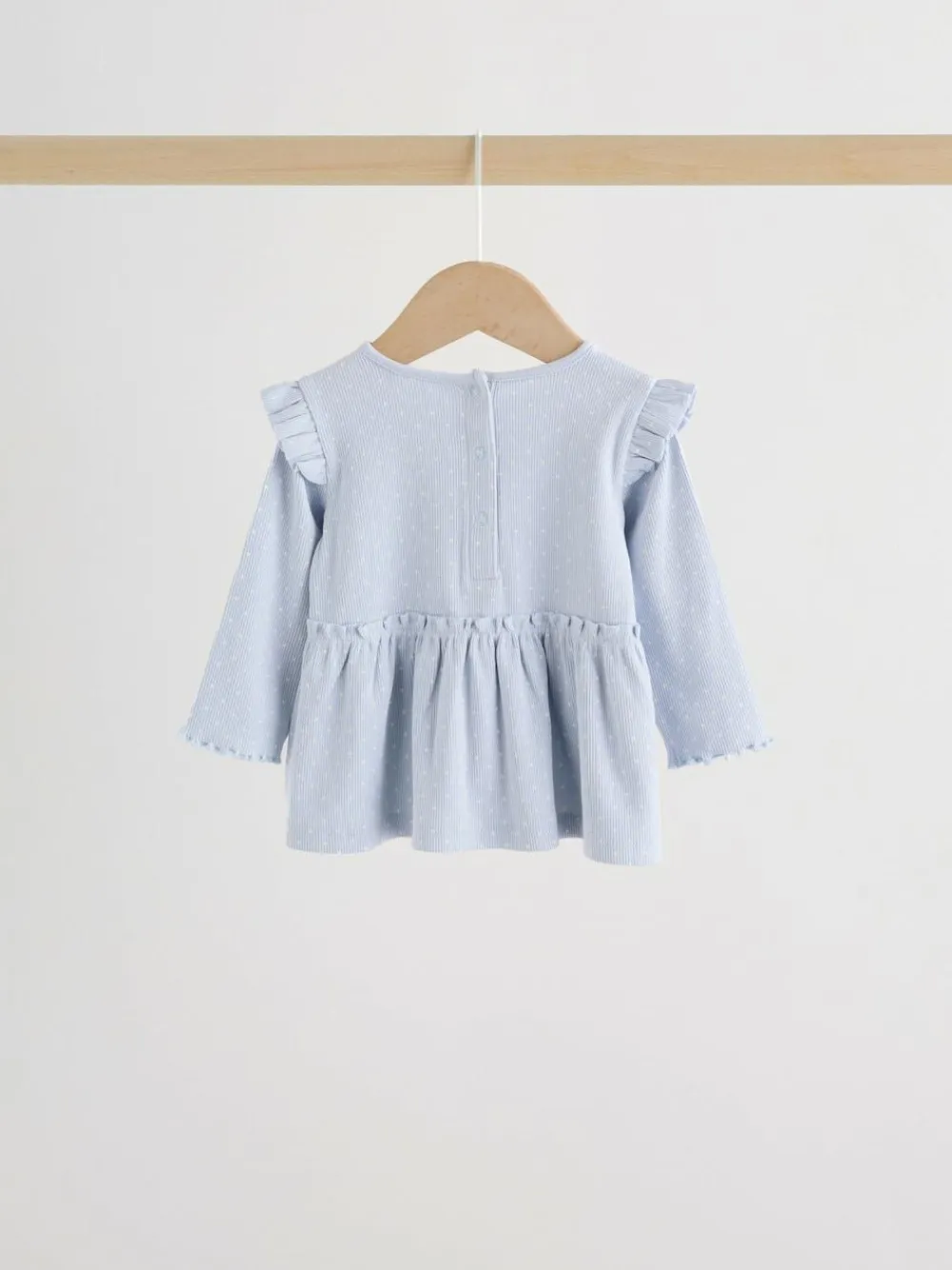 New Next Baby Long Sleeve Frill Top And Leggings Set (0mths-2yrs) Blue Spot