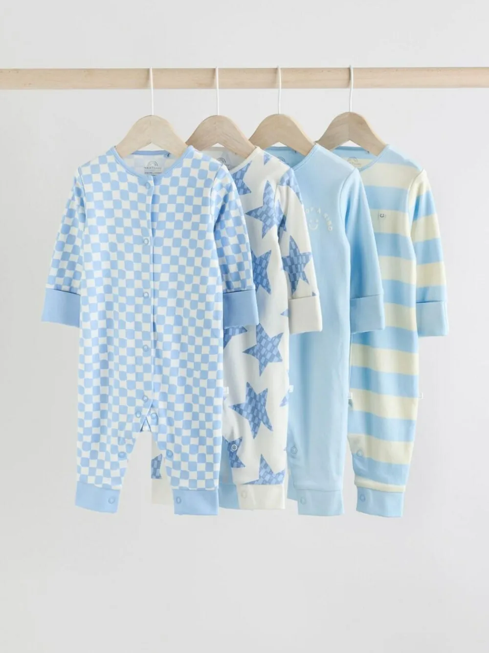 Next Blue Star Baby Footless Sleepsuits 4 Pack (0mths-3yrs)^BOY Nightwear|Nightwear