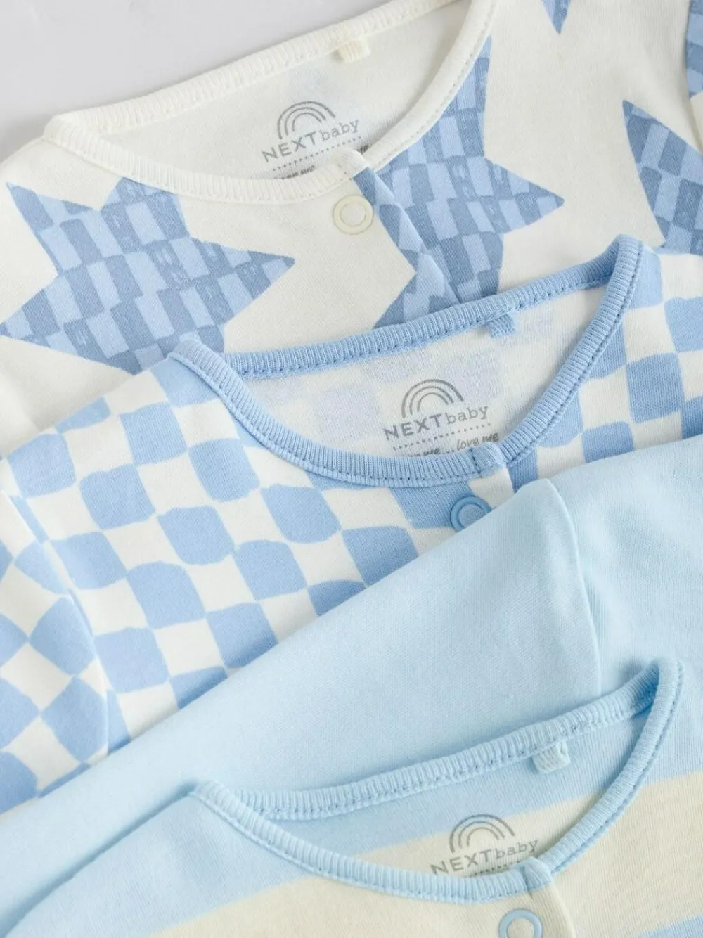 Next Blue Star Baby Footless Sleepsuits 4 Pack (0mths-3yrs)^BOY Nightwear|Nightwear