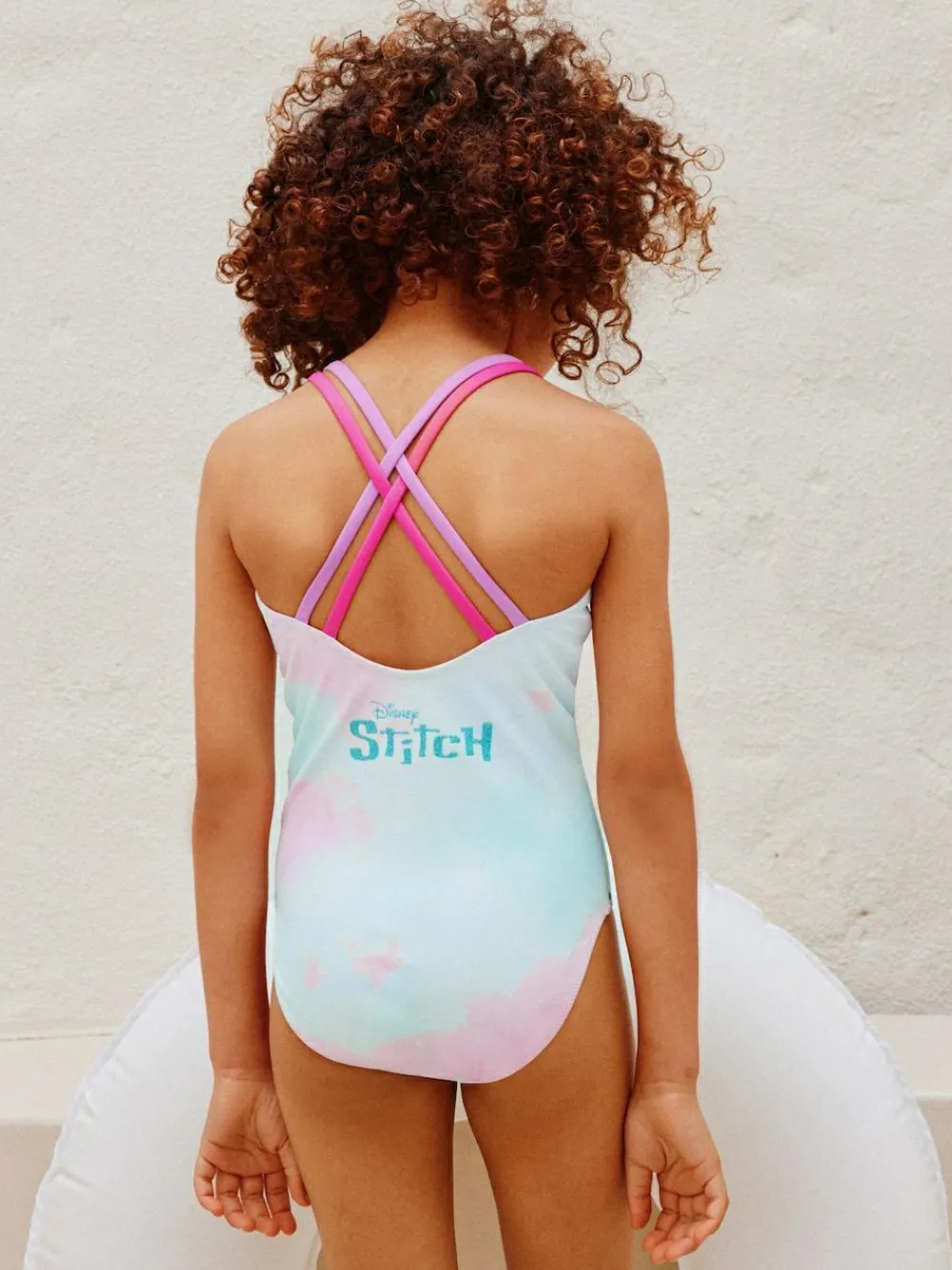 Clearance Next Blue Stitch License Double Strap Swimsuit (3-16yrs)