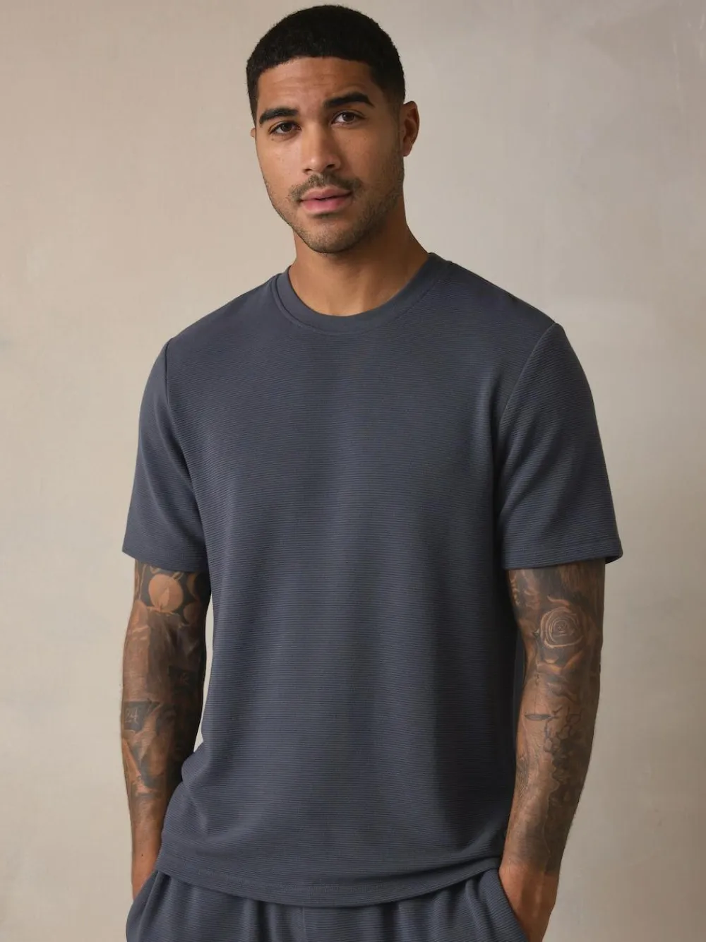 New Next TENCEL™ Modal Blend Short Sleeve Pyjamas Set Blue