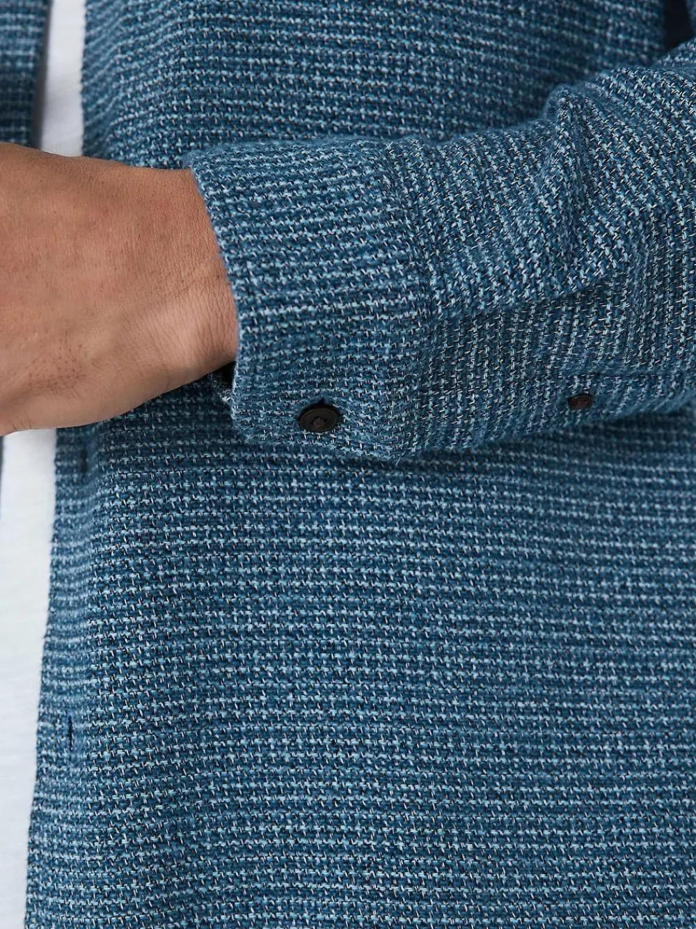 Sale Next Textured Shacket Overshirt Blue
