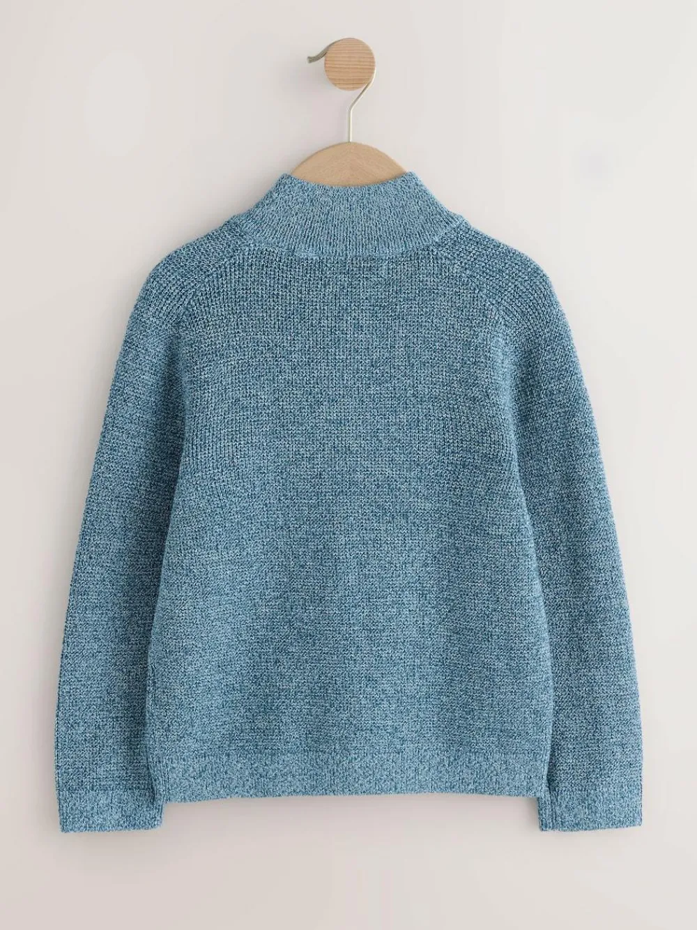 Next Textured Zip Through Knitted Cardigan (3-16yrs) Blue