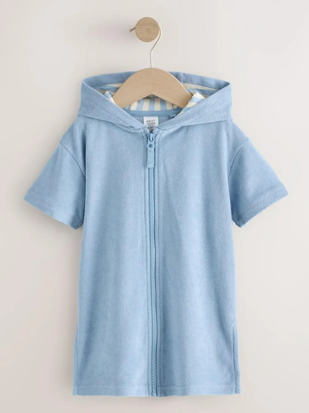 Next Blue Towelling Zip Through Cover-Up (3mths-7yrs)^BOY Swimwear|Swimwear