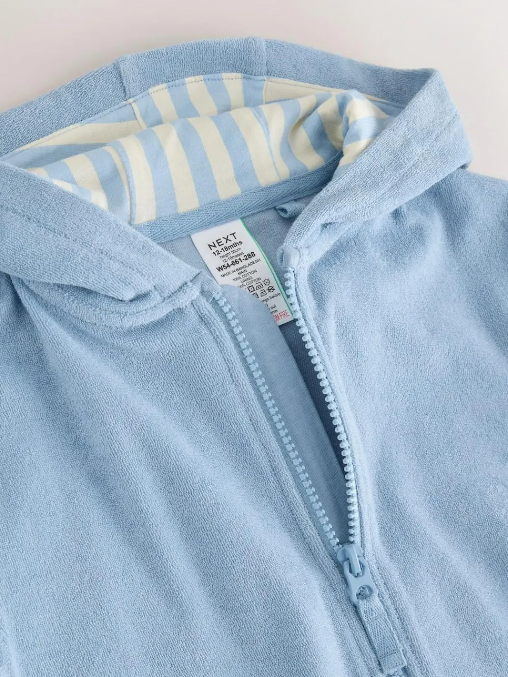 Next Blue Towelling Zip Through Cover-Up (3mths-7yrs)^BOY Swimwear|Swimwear