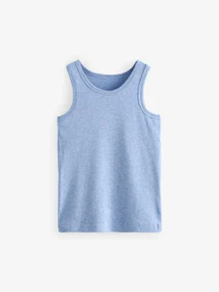 Next Blue Vests 5 Pack (1.5-16yrs)^BOY Multipacks|Tops
