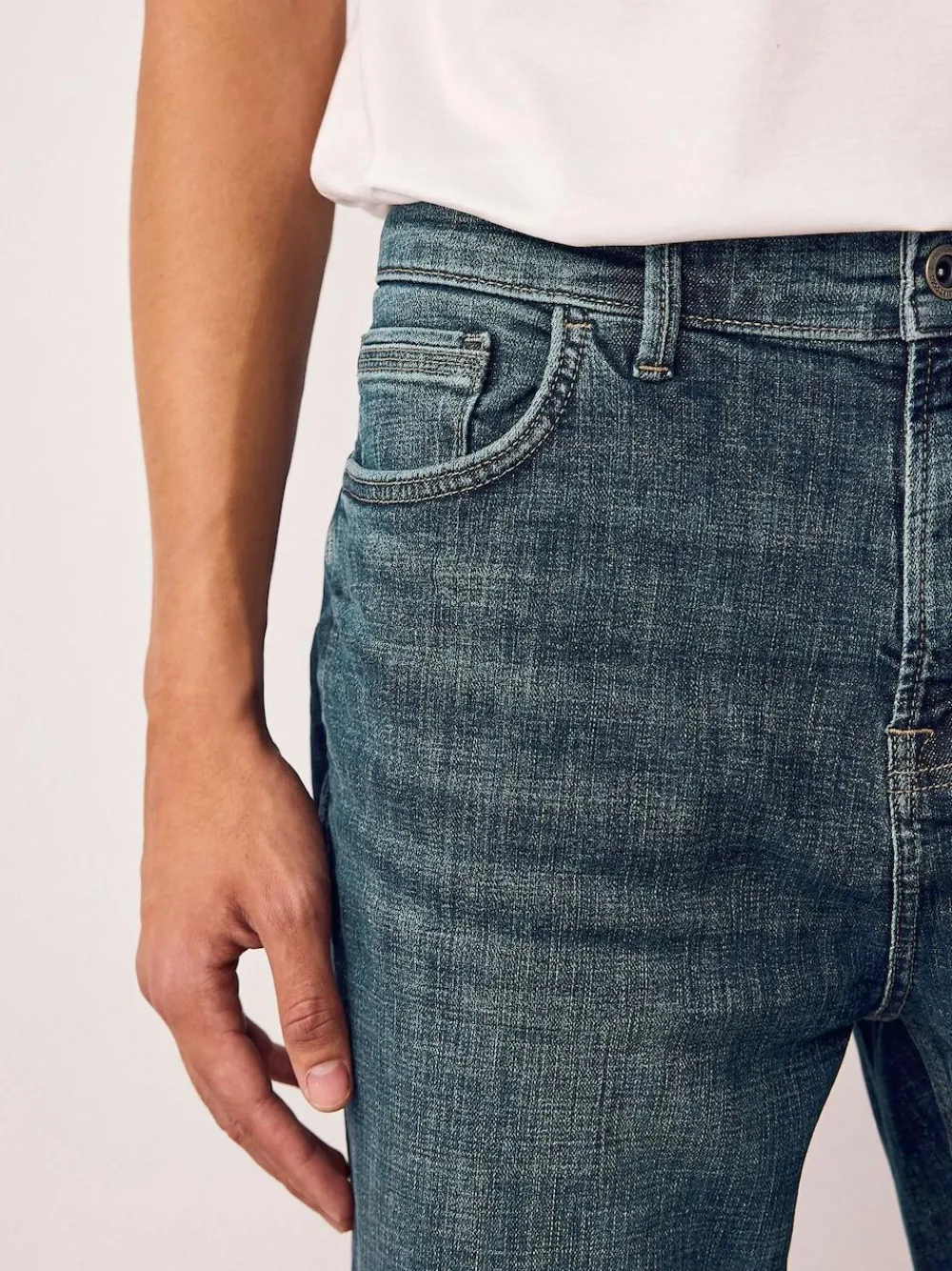 Next Regular Tapered Fit Authentic Stretch Denim Jeans^ Jeans|Jeans