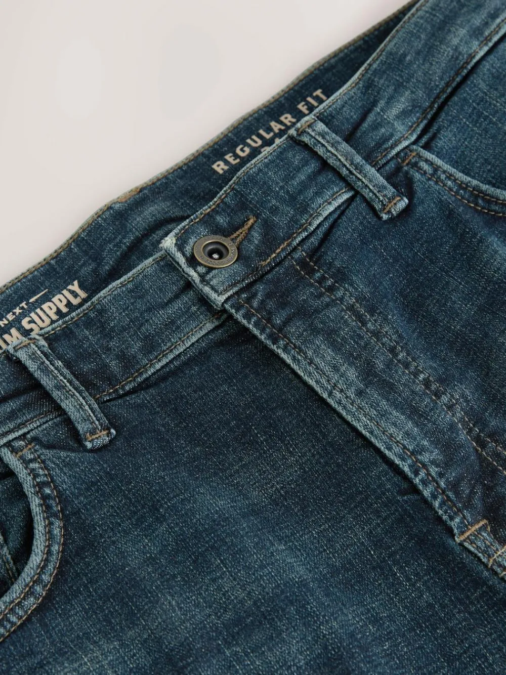 Next Regular Tapered Fit Authentic Stretch Denim Jeans^ Jeans|Jeans