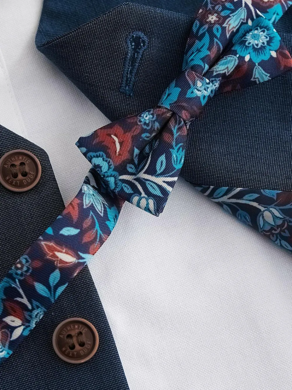 Next Blue Waistcoat, Shirt, Trousers & Bowtie Set (3mths-9yrs)^BOY Sets & Co-Ords|Sets & Co-Ords
