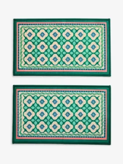Next Blue Washable Bright Tile Doormat^ Rugs & Runners
