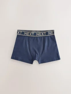 Outlet Next Blue with Gold Waistband Trunks 7 Pack (2-16yrs)