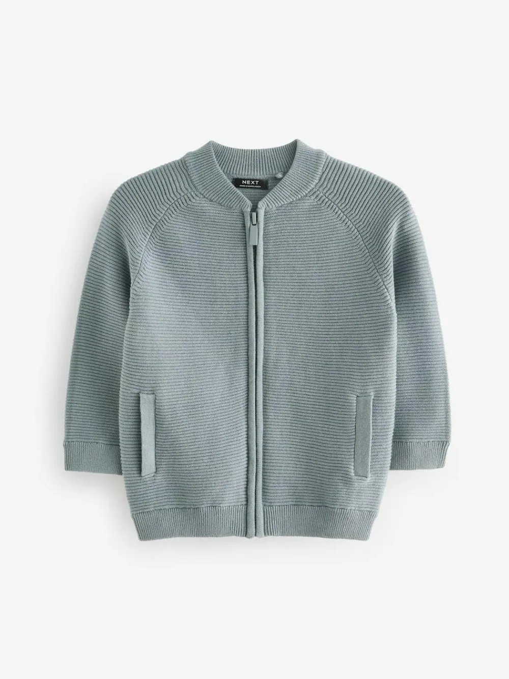 Next Blue Zip Through Cardigan (3mths-7yrs)^BOY Knitwear|Knitwear