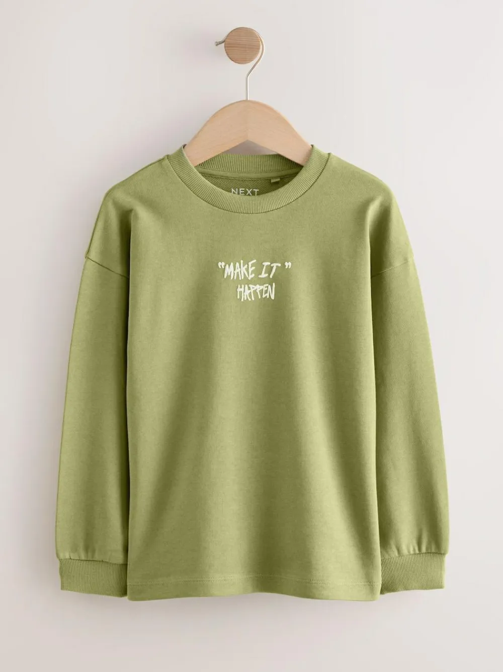 Next Relaxed Fit Long Sleeve Heavyweight T-Shirts 3 Pack (3-16yrs)^BOY Tops|T-Shirts