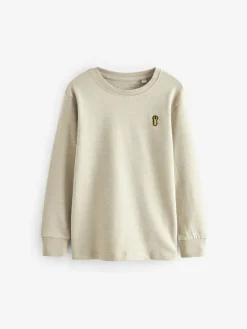 Next Stag Logo Long Sleeve Cosy T-Shirts 4 Pack (3-16yrs)^BOY Tops|T-Shirts