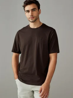 Next Blue/Green/Neutral/Brown Regular Fit T-Shirts 4 Pack