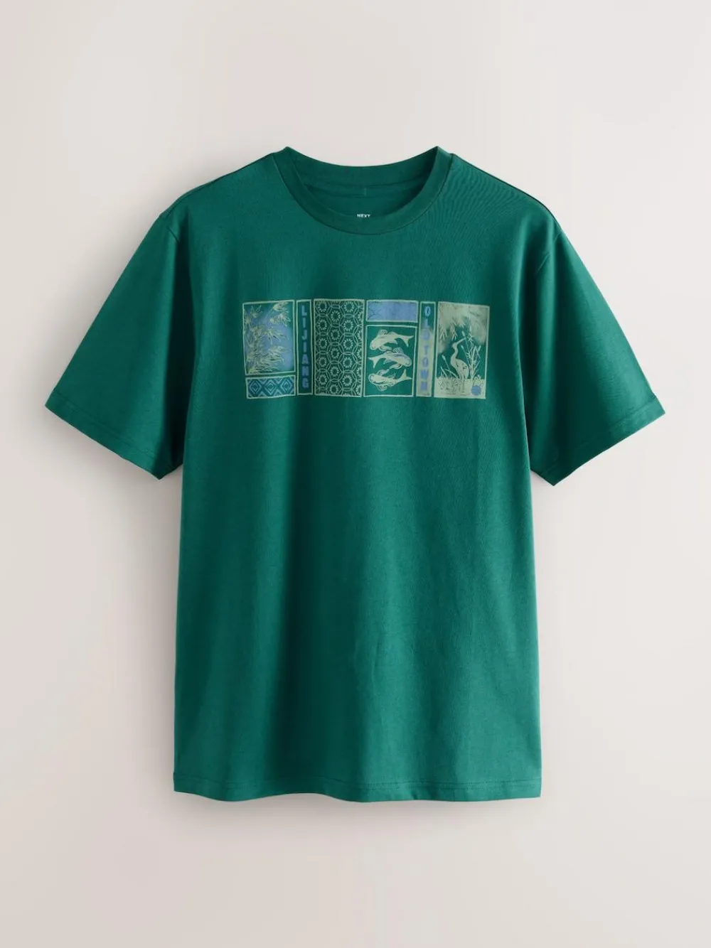 Next Blue/Green/Pink Regular Fit Graphic Print T-Shirts 3 Pack^ Tops & T-Shirts