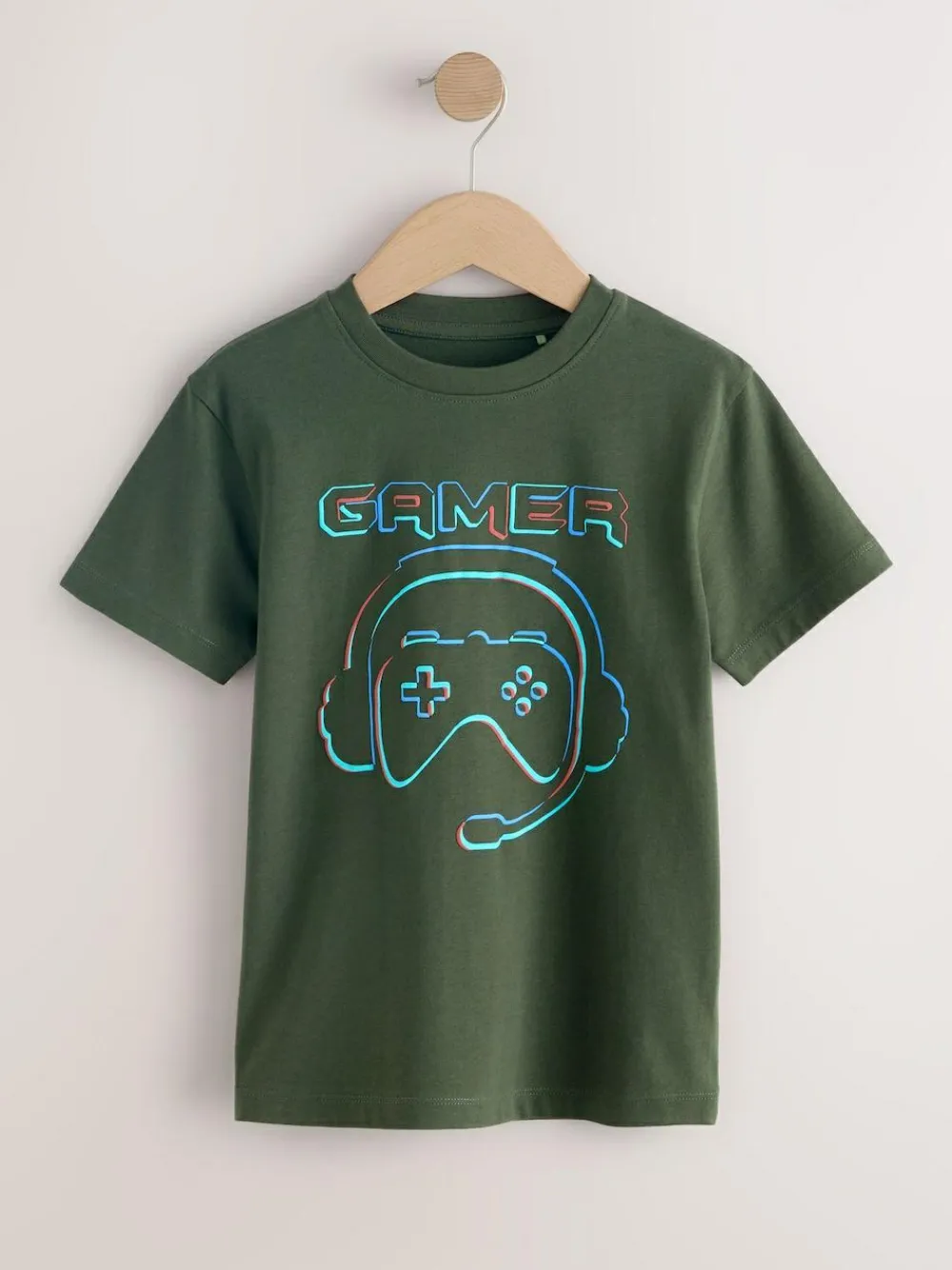 Hot Next Blue/Green/Yellow Regular Fit Graphic Print Short Sleeve T-Shirts 3 Pack (3-16yrs)