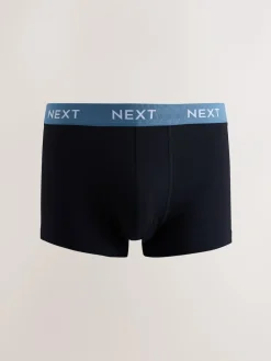 Sale Next Blue/Green/Yellow Waistband 10 pack Cotton Rich Blend Hipsters Boxers