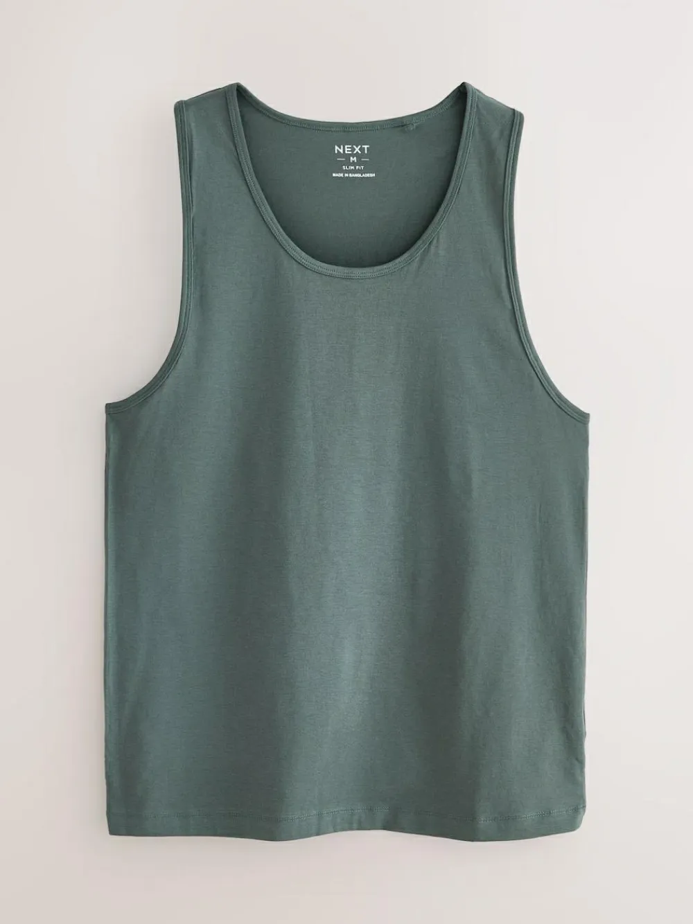 Next 100% Cotton Layering Vests 5 Pack Blue/Grey