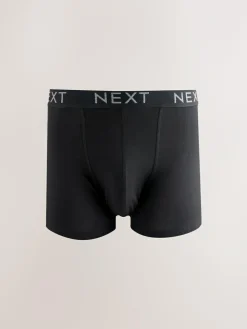 Clearance Next Blue/Grey/Black Cotton Rich Trunk Boxers 10 Pack
