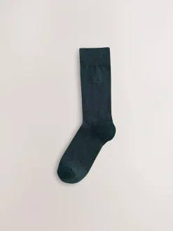 Clearance Next 8 Pack Embroidered Lasting Fresh Socks Blue/Grey/Green