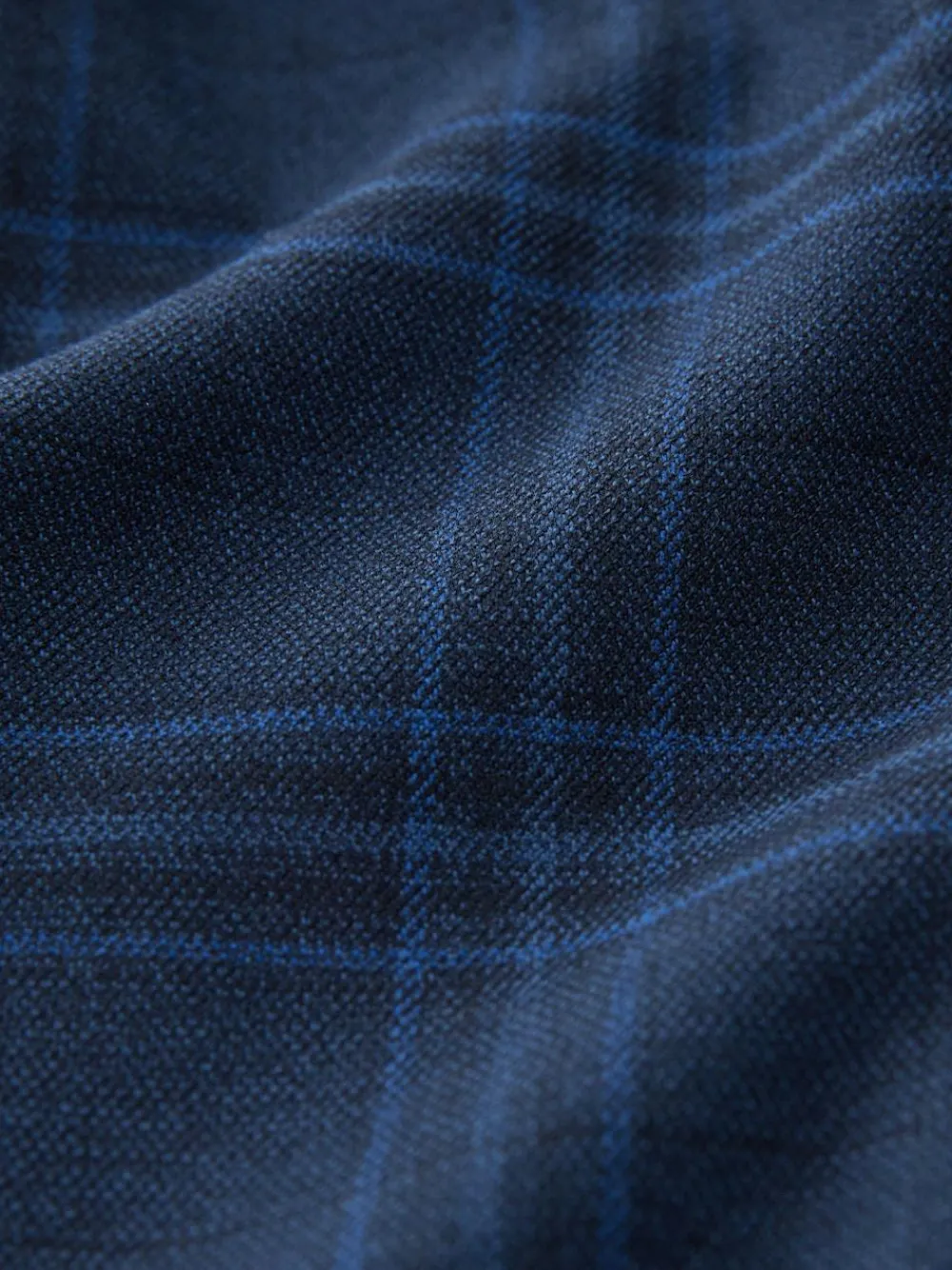 Sale Next Blue/Navy Check Pull On Suit Trousers (3-16yrs)