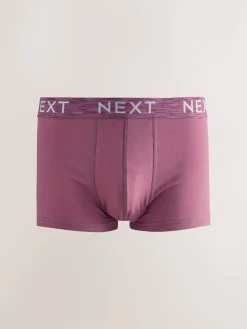 New Next Blue/Purple/Red 10 pack Cotton Rich Blend Hipsters Boxers