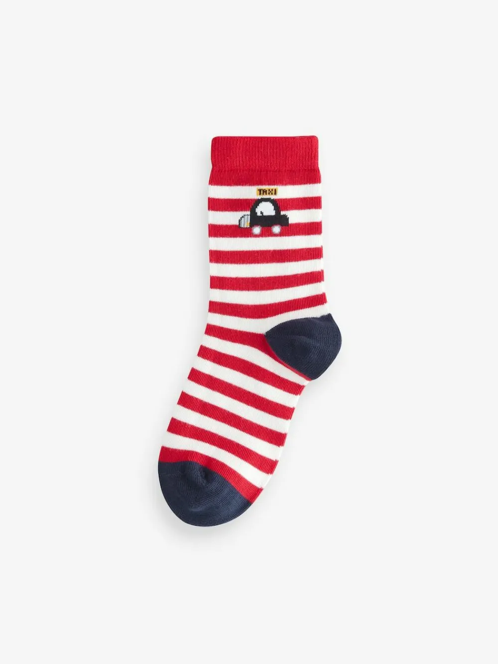 Next Blue/Red London Bus Character Cotton Rich Socks 5 Pack^BOY Socks