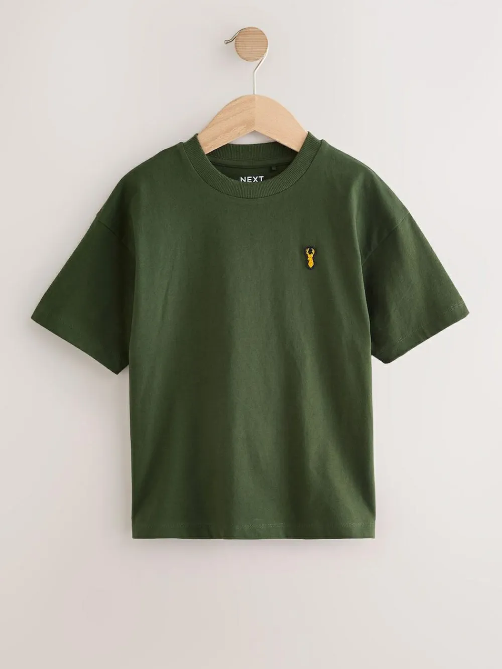 Hot Next Relaxed Fit Short Sleeve T-Shirts 4 Pack (3-16yrs) Blue/Rust/Khaki/Black