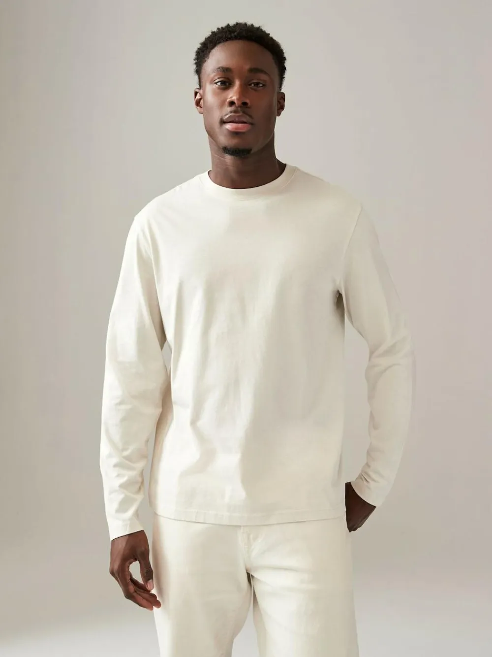 Sale Next Regular Fit Regular Fit Long Sleeve 100% Cotton T-Shirts 5 Pack Blues/Grey/Neutrals