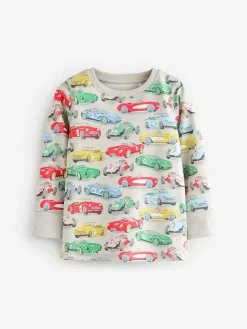 Hot Next Blue/White Cars Snuggle Pyjamas 3 Pack