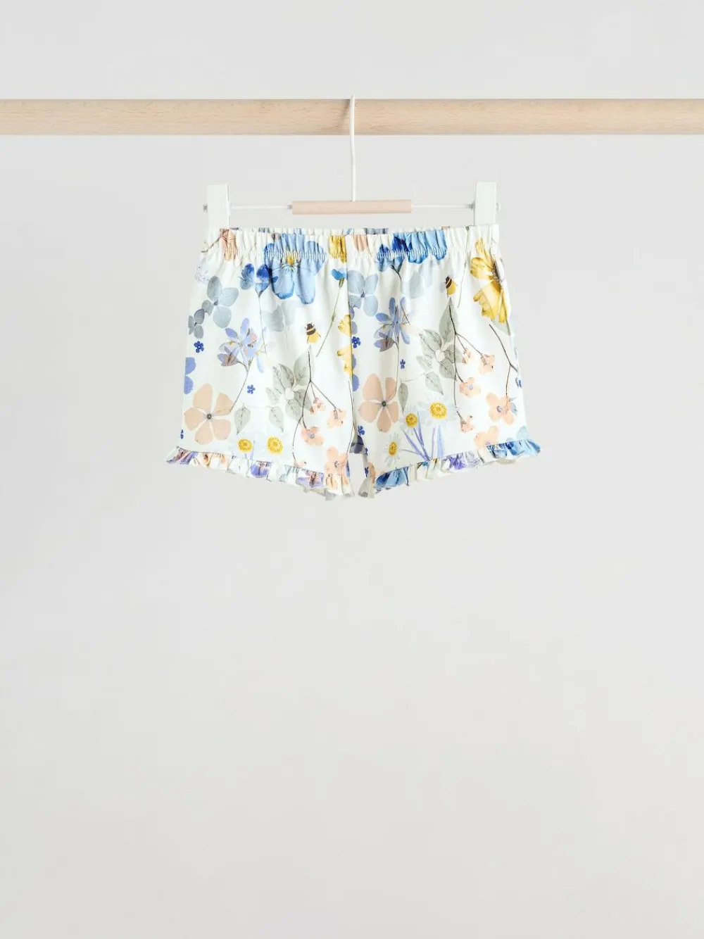 Next Blue/White Floral Baby Frill T-Shirt and Shorts Set 6 Piece (0mths-2yrs)^ Shorts|Tops