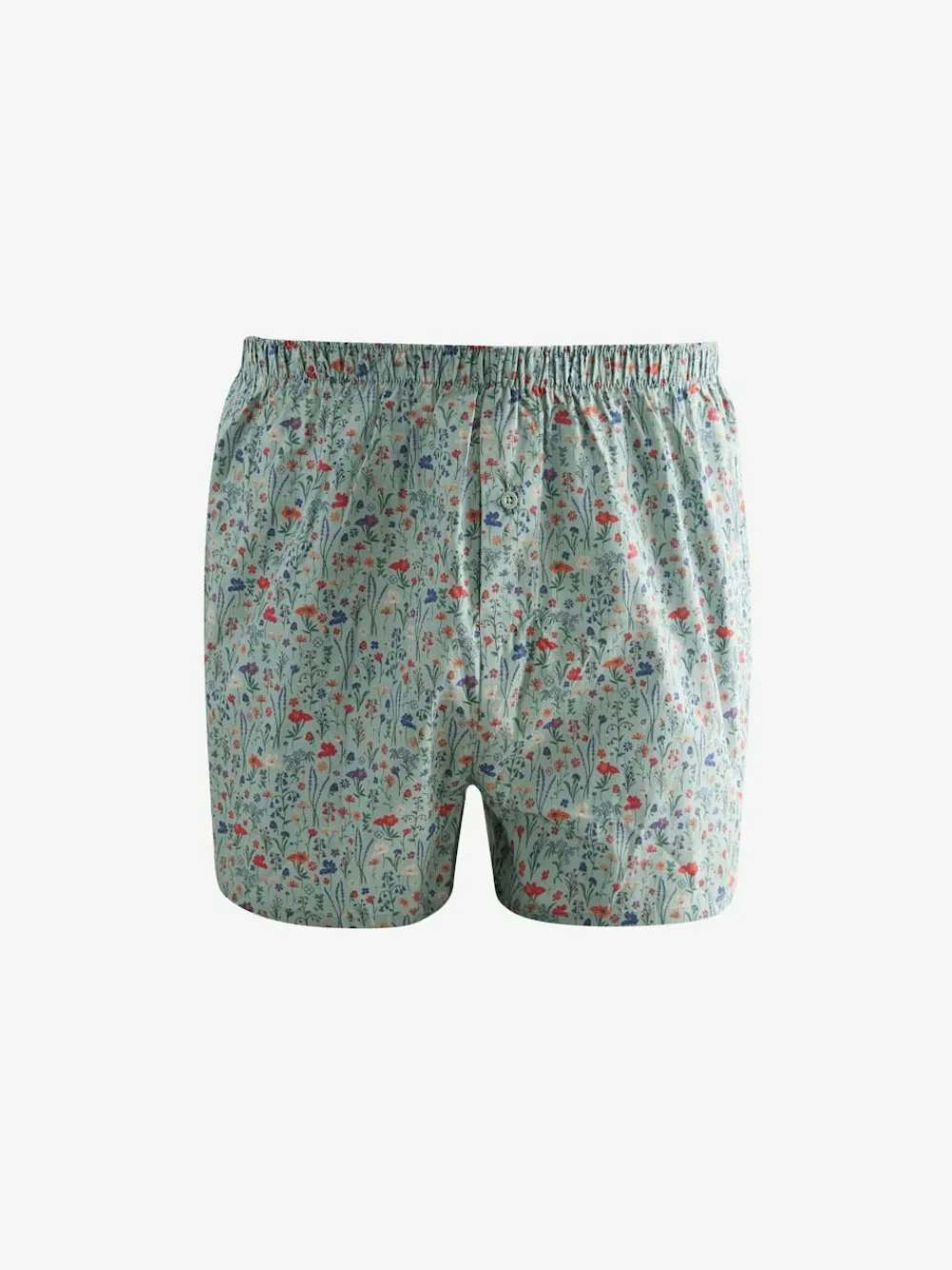 Next Blue/White/Green Floral 4 pack Woven Pure Boxers^ Underwear|Underwear