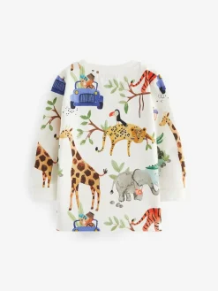 Next Long Sleeve Animal Print Character T-Shirts 3 Pack (3mths-7yrs)^BOY Newborn Clothing|Tops