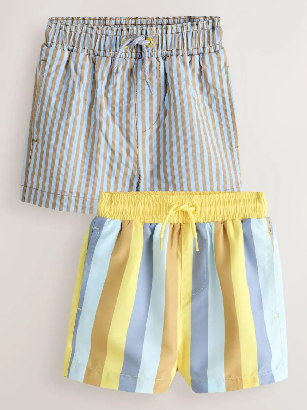 Clearance Next Blue/Yellow Swim Shorts 2 Pack (3mths-7yrs)