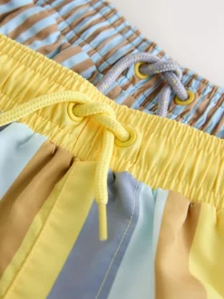 Clearance Next Blue/Yellow Swim Shorts 2 Pack (3mths-7yrs)