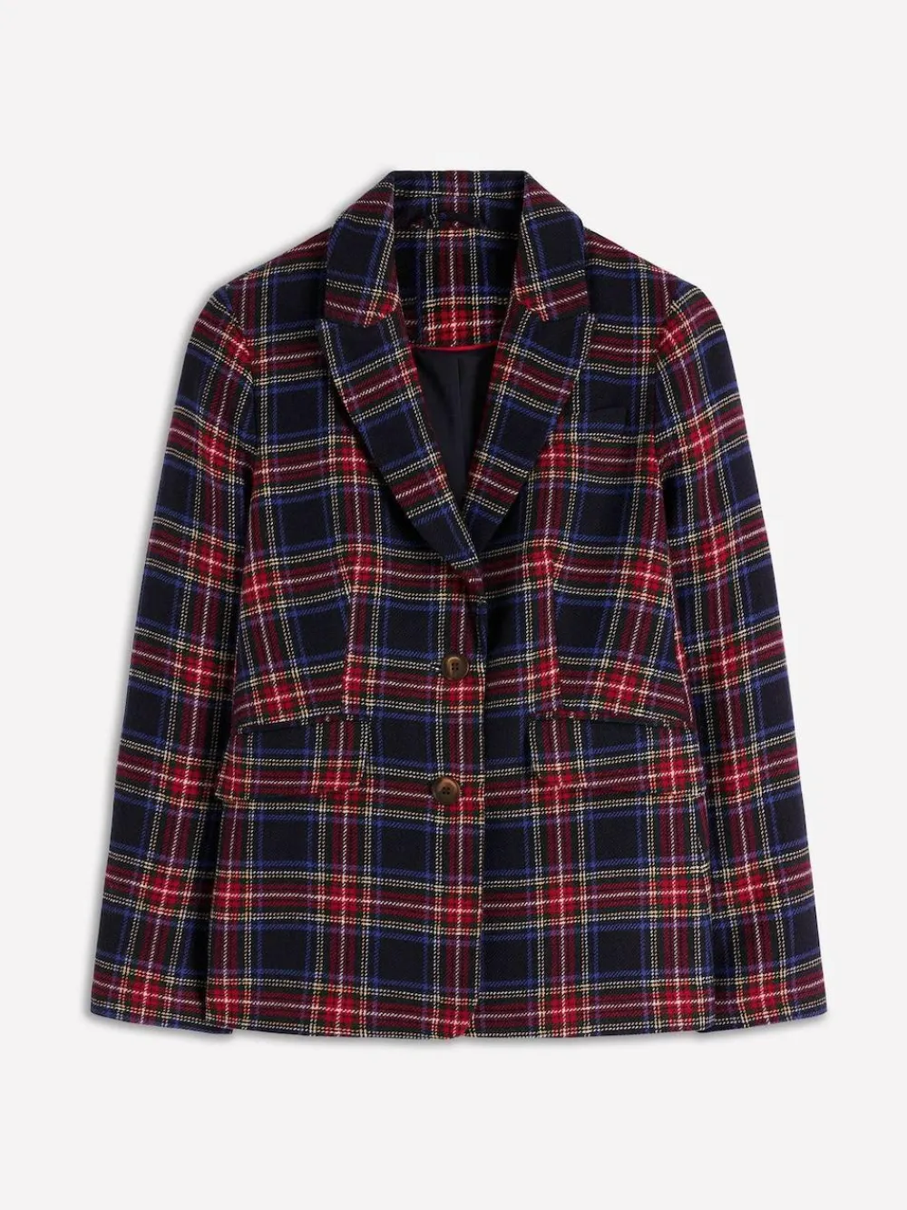 New Boden Blue Stamford Wool-Blend Check Blazer