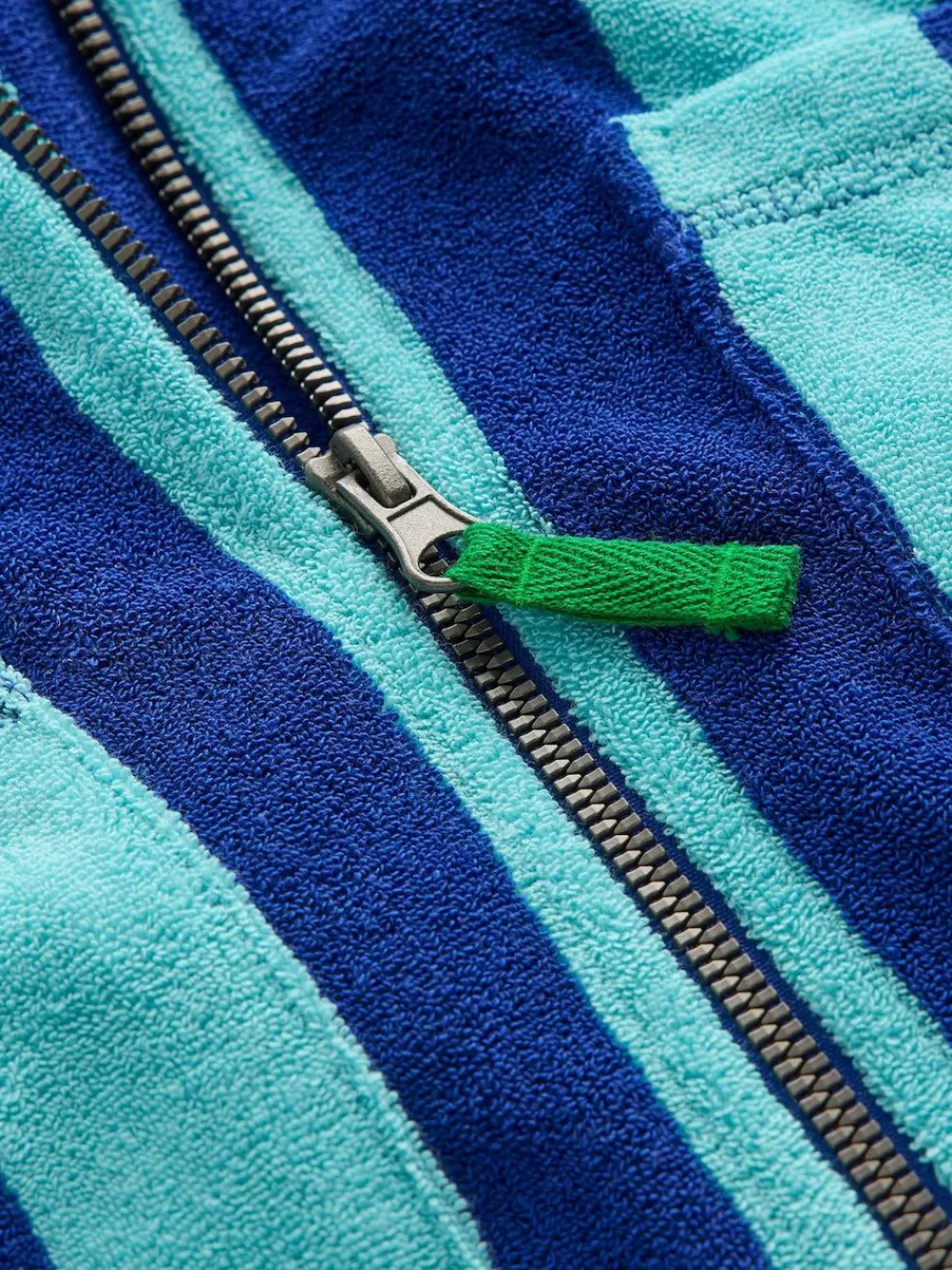 Boden Blue Towelling Zip-up Throw-on Cover Up^ Swimwear