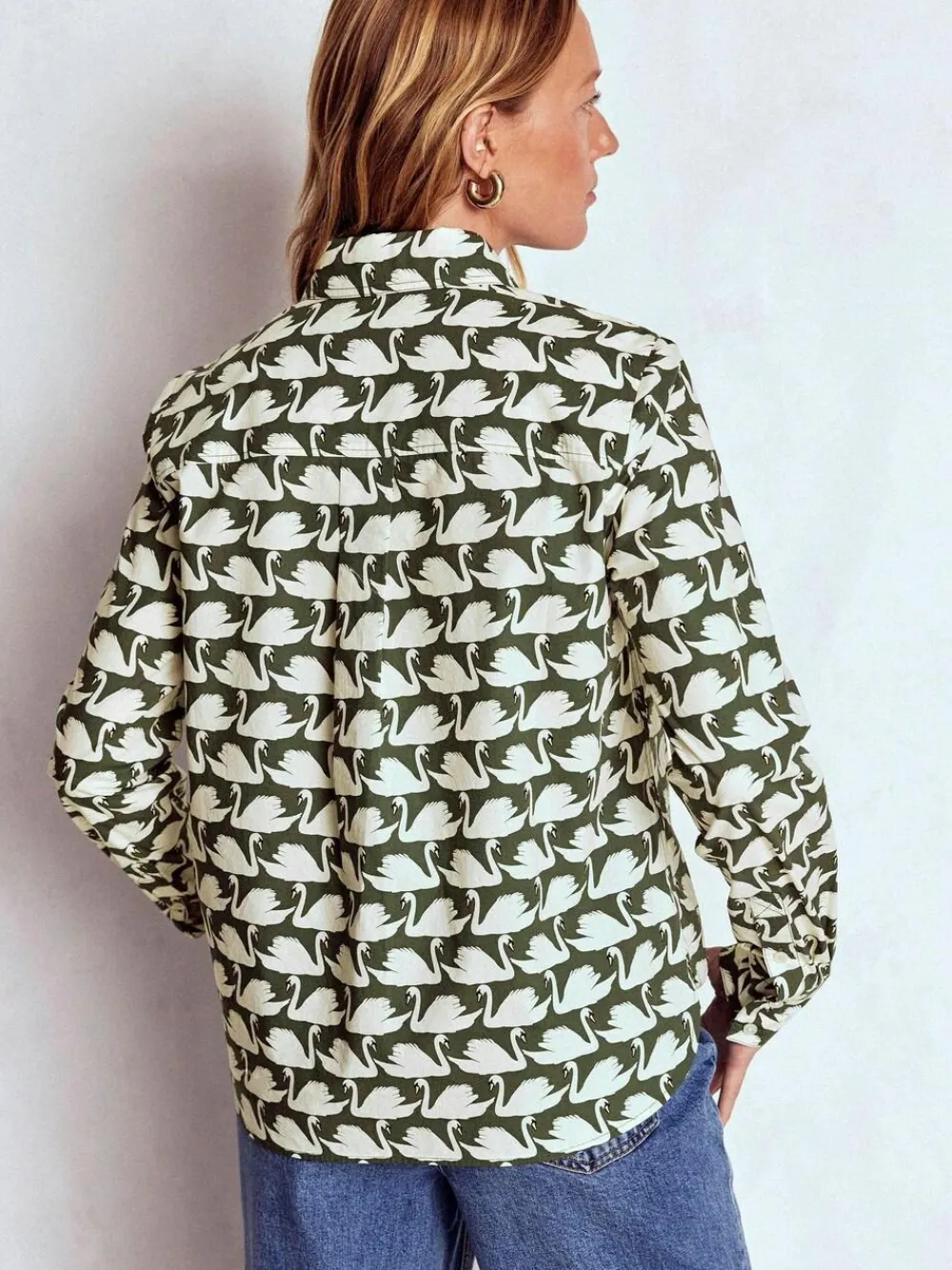 Sale Boden Sienna Cotton Shirt Green