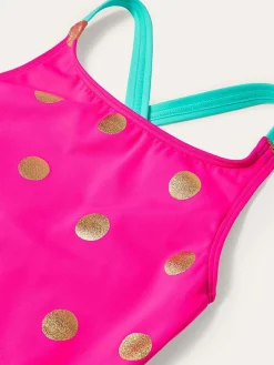 Boden Pink Cross Back Printed Swimsuit^ Swimwear|Swimwear
