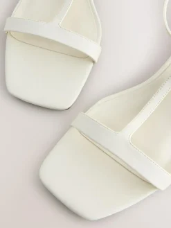 Next Extra Wide Fit Forever Comfort® Low Block Strappy Sandals^Women Heels