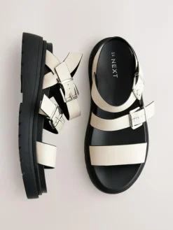 Next Standard/Wide Fit Chunky Buckled Sandals^Women Wide Fit & Extra Wide Fit