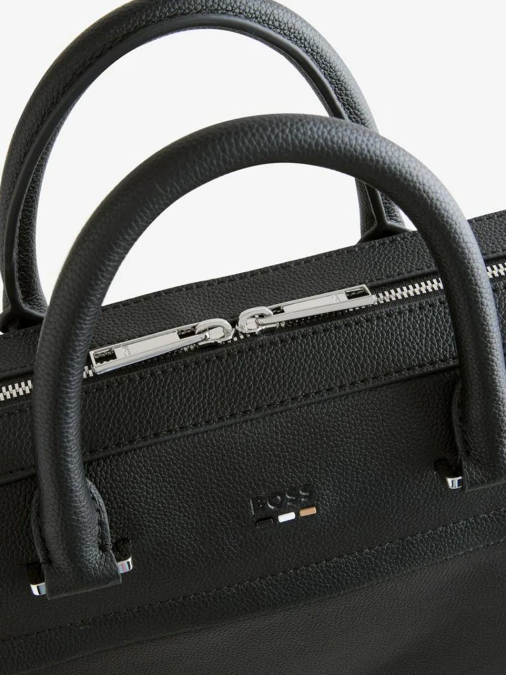 BOSS Black Grained Faux-Leather Document Case^ Bags