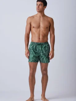 Best BOSS Piranha Printed Swim Shorts Green