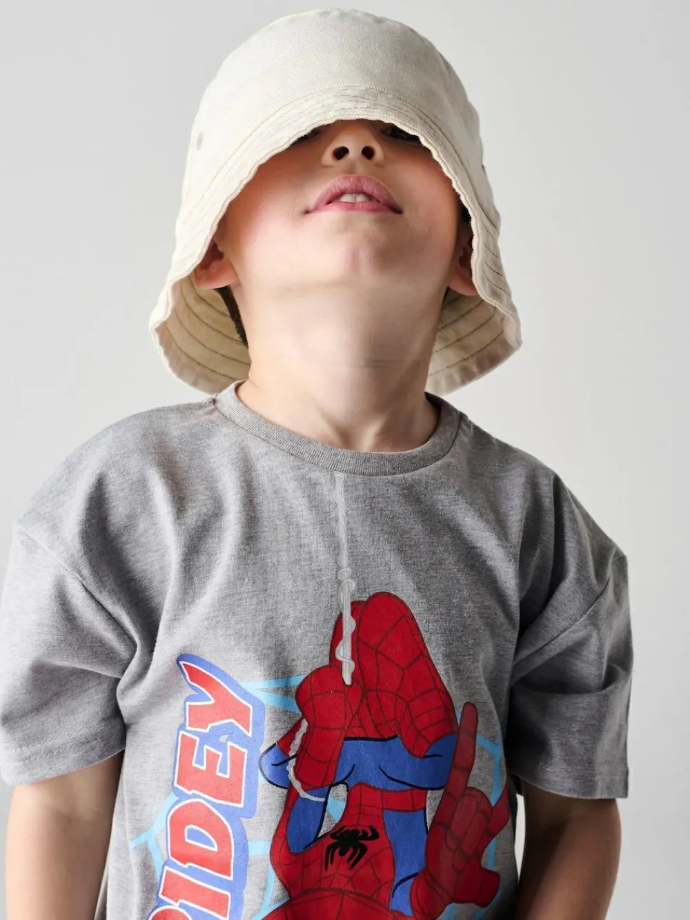 Brand Threads Grey & Red Spidey and His Amazing Friends 100% Cotton Top and Short Set^ Shorts