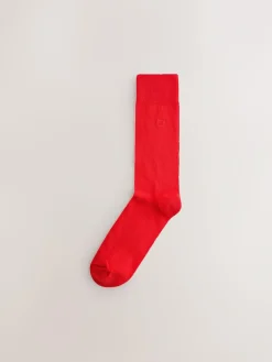 New Next 8 Pack Embroidered Lasting Fresh Socks Bright Blue/Green/Red