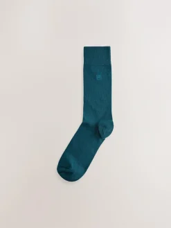 New Next 8 Pack Embroidered Lasting Fresh Socks Bright Blue/Green/Red