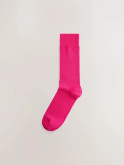 New Next 8 Pack Embroidered Lasting Fresh Socks Bright Blue/Green/Red