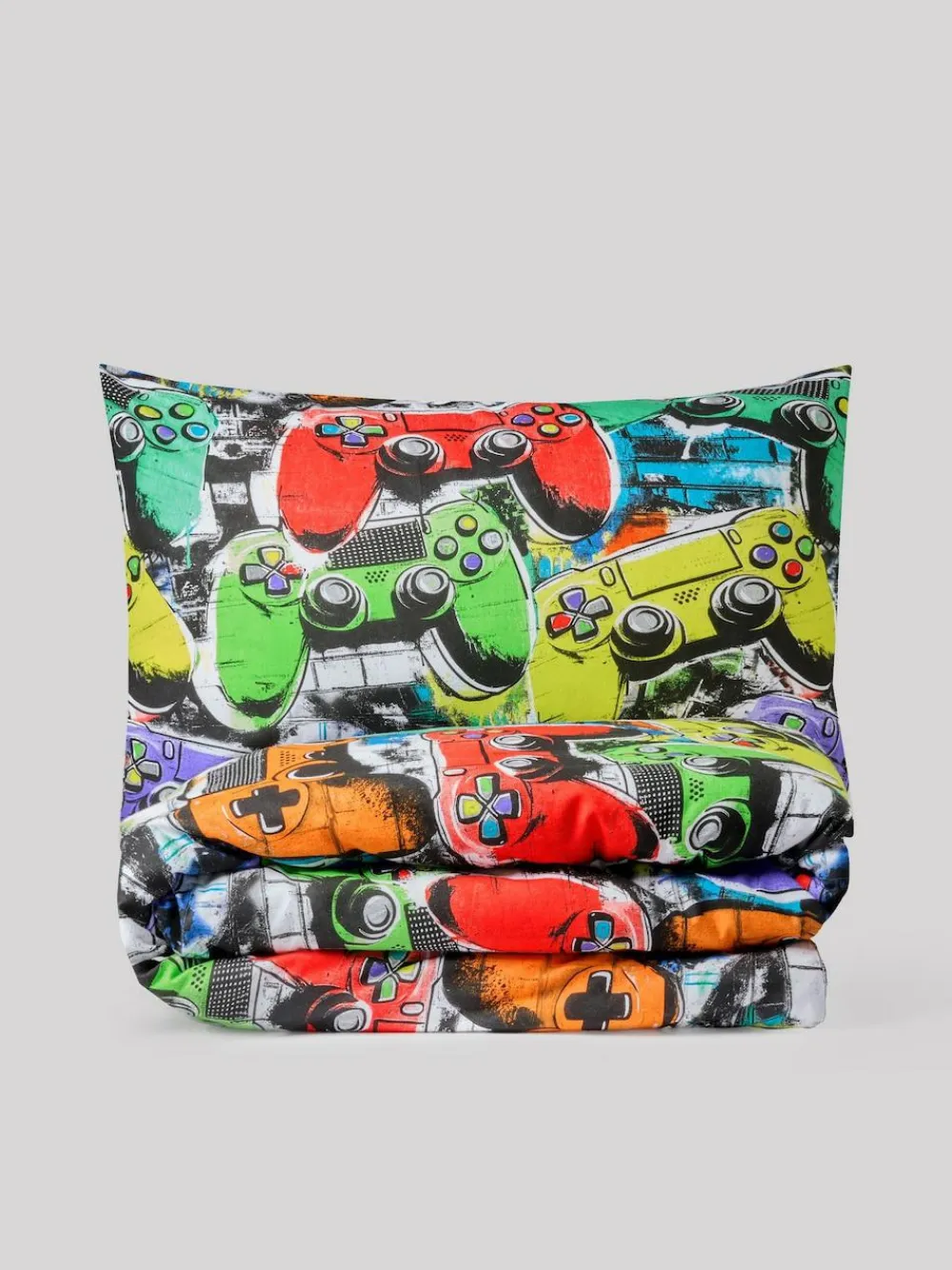 New Next Bright Gamer Super Soft Brushed Cotton Duvet Cover and Pillowcase Set