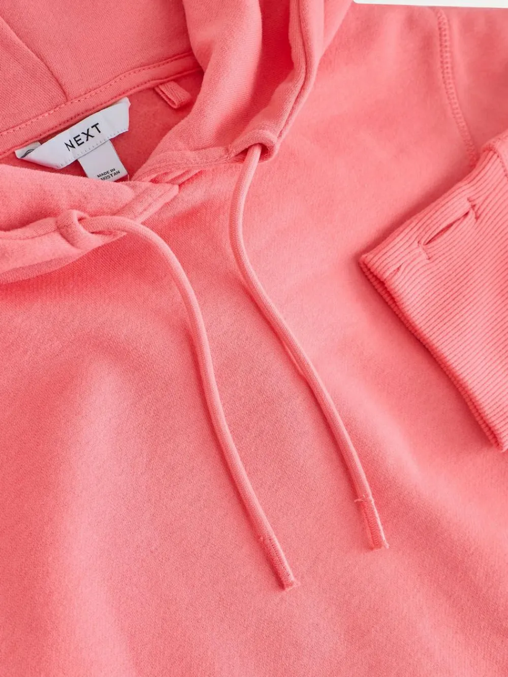 Next Bright Pink Active Longline Overhead Seam Detail Supersoft Hoodie with Pockets^Women Hoodies & Sweatshirts|Sportswear